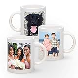 2 Personalized 11oz White Ceramic Mug - Add Photo, Logo, or Image to This Custom Coffee Mug. BPA-fre