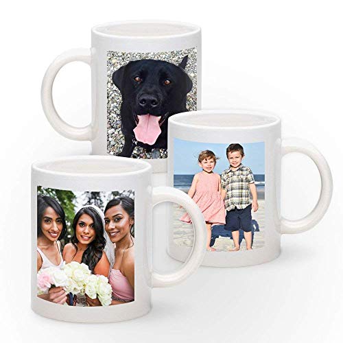 2 Personalized 11Oz White Ceramic Mug - Add Photo, Logo, Or Image To This Custom Coffee Mug. Bpa-Free, Microwaveable & Top Shelf Dishwasher Safe. Great For Birthdays, Anniversaries #TOP26