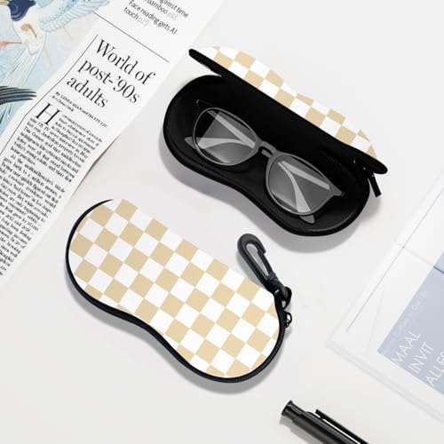 Image of Sunglasses Soft Case, Ultra Light Portable Neoprene Zipper Glasses Case for Men Women