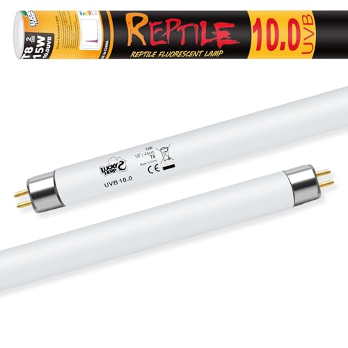 LUCKY HERP T8 15W UVB 10.0 Reptile Light, 18inch UVA UVB Reptile Light Bulb 2 Pack, Fluorescent Lamp for Reptiles Amphibians Lizards Chameleons