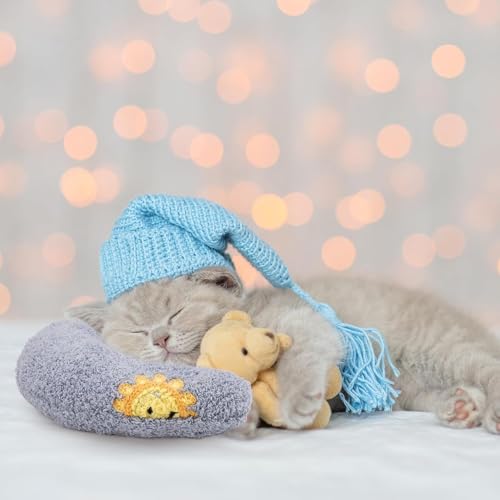 MarverFace 2 Stück Beruhigungskissen für Hunde, Kissen für Katzen, Haustierkissen Katzenkissen Plüsch zum Schlafen Ausruhen Spielen