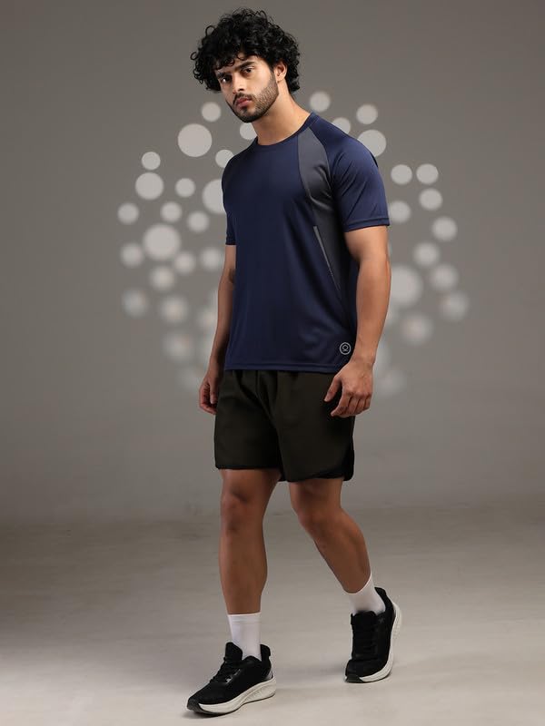 Image of CHKOKKO Gym Tshirt for Men Workout Regular Fit Sports Activewear Man Tshirts with Round Crew Neck and Half Sleeves for Yoga Running&Outdoor Activities