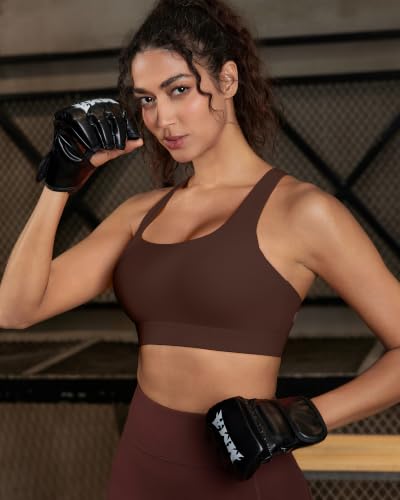 Image of RUNNING GIRL Sports Bras for Women,Crisscross Back High Impact Sports Bra with Hook Closure Workout Supportive Bra