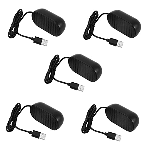 Gotoger 5X Altavoz USB Altavoz Portatil Altavoz Multimedia Estereo con Potencoa para Computadora Ordenador Portatil PC (Negro)