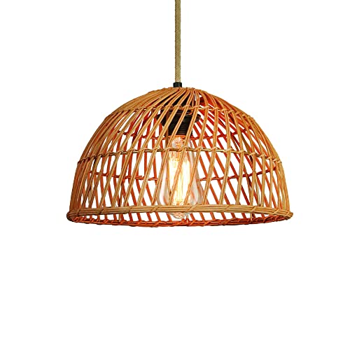 Lustre rotin pour éclairer une pièce sombre avec douceur