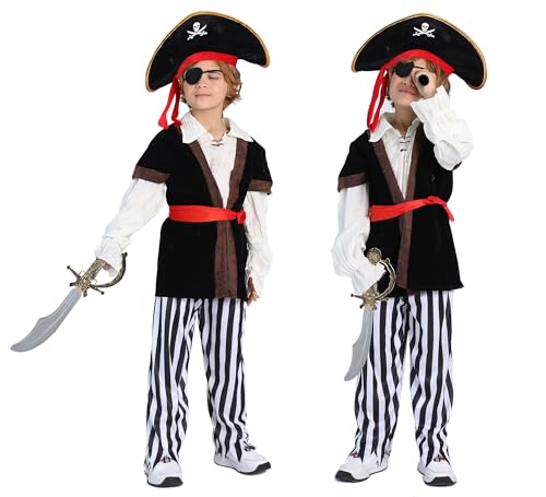 Disfraz Pirata Infantil 9 Piezas Deluxe Para Niños miniatura 2