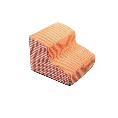 MKHJBFGIペットステップ ドッグステップ 階段 犬の階段 タイプ 組立 み コンパクト 軽量 踏み台 スロープ (オレンジ)