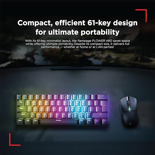 Teclado Gamer K60 Mecánico USB QWERTY 60% miniatura 3