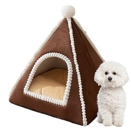 Cuccia per Gatti Coperta - Cuccia Interna per Cani, Riscaldata Invernale Morbida Rifugio Sicuro per Interni Viaggio Cuccioli Piccola Taglia