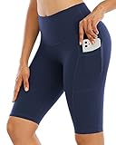 CHRLEISURE Biker Shorts with Pockets for Women High Waist, Tummy Control Workout Spandex Shorts...