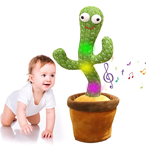 Yoruii Dancing Cactus, Talking Cactus Toy, Cactus Plush Toys, Singing Cactus Recording and Repeat Your Words, Funny Early Childhood Education Toys