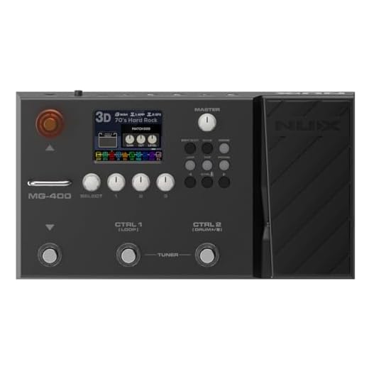 NUX Pedal multiefectos MG-400, modelado de amplificador, 512 muestras IR, 10 bloques de señal móviles independientes