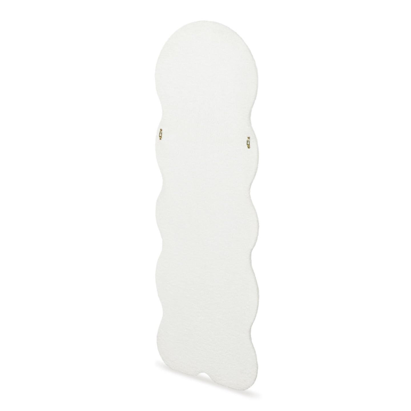 IDMarket - Miroir Vague en Tissu Bouclette crème 150 x 50 cm