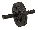 DA VINCI Dual Wheel Ab Exerciser, Black - Abdominal Rollout Equipment with Anti Slip Grips and Double Wheels
