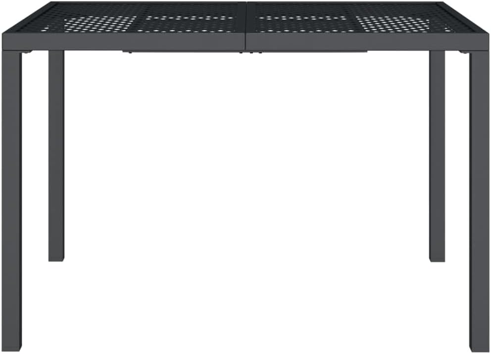 Patio Table,Garden Tables,Party Tables,Outdoor Dining Tables,Snack Tables,Display Tables,Reading Table,Game Tables,for Balcony,Terrace,Dining Room, Anthracite 43.3"x31.5"x28.3" Steel