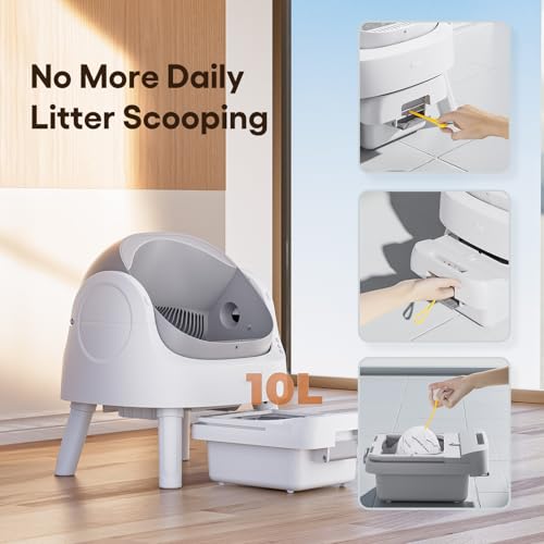 Self Cleaning Cat Litter Box, Automatic Litter Box for Multiple Cats, Integrated Safety Protection with Open-Top Design - Image 6