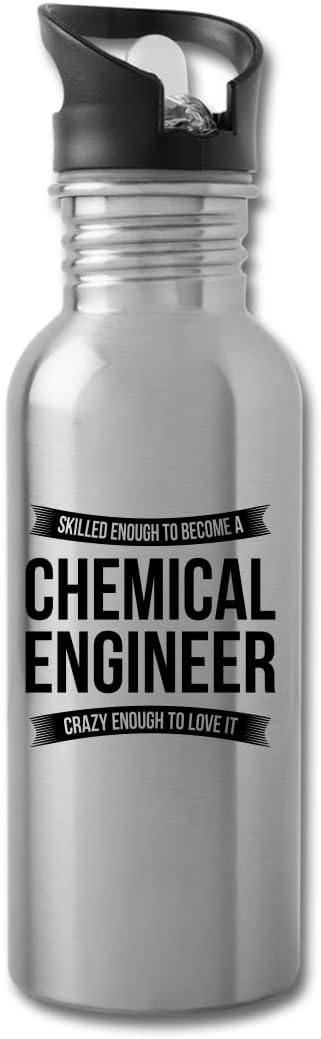 Funny Chemical Engineer Water Bottle For Men Women New Job Gifts Appreciation 20 fl oz Bottle Silver