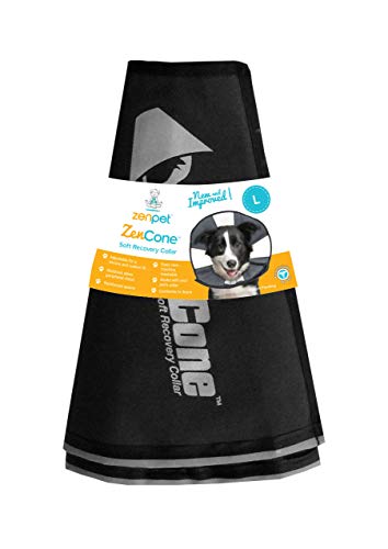 Image of ZenPet Recovery Cone E-Collar for Dogs & Cats - Soft, Comfortable, Safe & Stress-Free Healing After Surgery, Adjustable Design, Secure Custom Fit (X-Large)