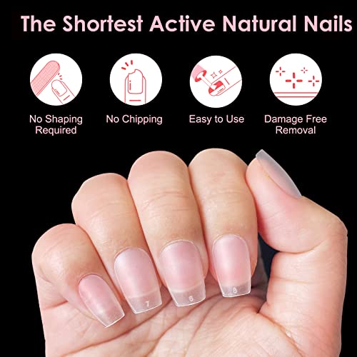 Sinokame 360Pcs Extra Extra Short Coffin Nail Tips, Xxs Coffin Soft Gel Nails Full Cover For Small Nail Beds, Pre-Etched No File Needed, Short False Nails For Soak Off Gel Extensions &Press On Nails,15 Sizes With Storage Case #TOP1