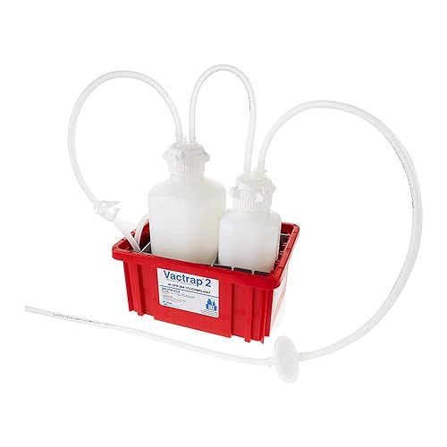 Foxx Life Sciences 302-2101-FLS Vactrap, 2L +1L botella de vacío, HDPE, 2.087 in VersaCap con dos HB de 1/4 pulgadas y puerto de ventilación