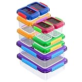 10 Piece Set Food Storage Containers with Lids BPA Free Plastic Container Kitchen Pantry Organization for Meal Prep Lunch Salad Leftover Fruit Snack Stackable Microwave Dishwasher Safe 5/12/29/68 OZ