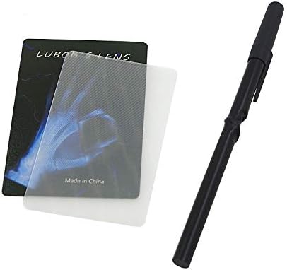 SUMAG Lubor's Lens (with Pen) Card Perspective Distortion Magic Tricks Close Up Street Illusions Gimmick Props Comedy Mentalism Magic