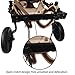 WSPWFQ Dog Wheelchair - Adjustable for Large Breeds (L/XL/XXL), One - Click Wear, Breathable Mesh & Open Crotch, Dual - Bearing Wheels(L)