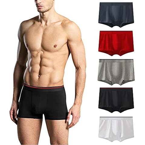 Herren Boxershorts Sexy Unterwäsche Boxer Shorts Solid Unterhose Höschen Bequeme Elastische Slip Taille Stretch Softty Atmungsaktiv Sport Fitness Casual Sportunterwäsche Weich Winterunterwäsche-#4 Cover