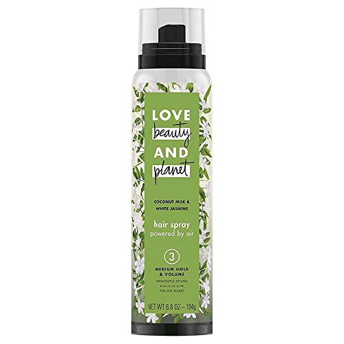 Love Beauty Planet Coconut Milk White Jasmine Hair Spray, Medium Hold & Volume 6.8 oz (Pack of 2)