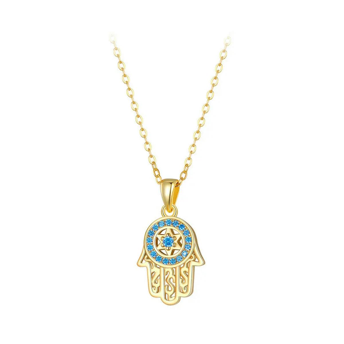 Collier Hamsa en argent 925 véritable : un bijou fin anti-allergie qui ne ternit pas - 7