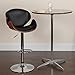Flash Furniture Farley Walnut Bentwood Adjustable Height Barstool with Curved Back and Black Vinyl Seat
