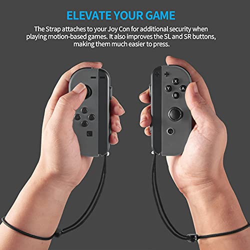 Wrist Strap For Switch Joycon – 1 Pair Lanyard Attachments Replacement Parts Accessories With Joysticks Grip Caps For Joy Con Joy-Con Controller #TOP1
