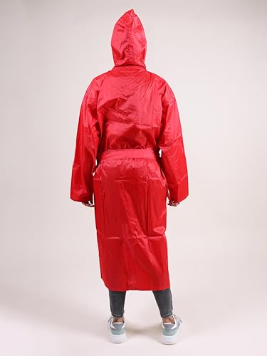 Image of Rupa Rainsuit Women Waterproof PVC Raincoat with Hood & Carry Bag | Lightweight Rainwear for Women with Front Zip | Solid Color | Standard Length | Pack of 1