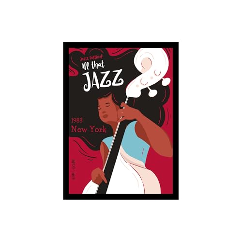Image of BLINKART All That Jazz 1983 New York Wall Art Painting Print Design | Aesthetic Wall Decor Photo Artwork Frame Decoration Hanging Home Bedroom Living Room Office Wall Decor | T009 | 13x10 Inches