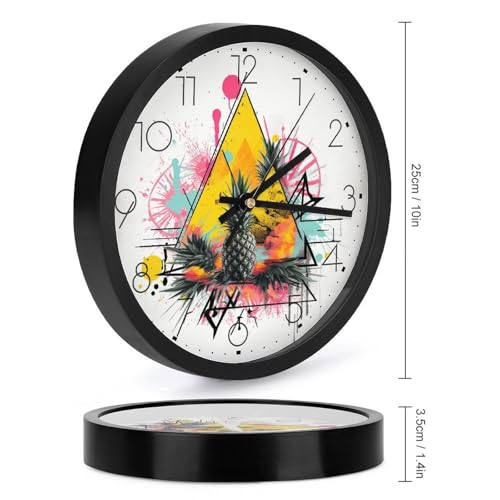 Horloge murale de 25,4 cm de qualité supérieure avec mécanisme à quartz fluide