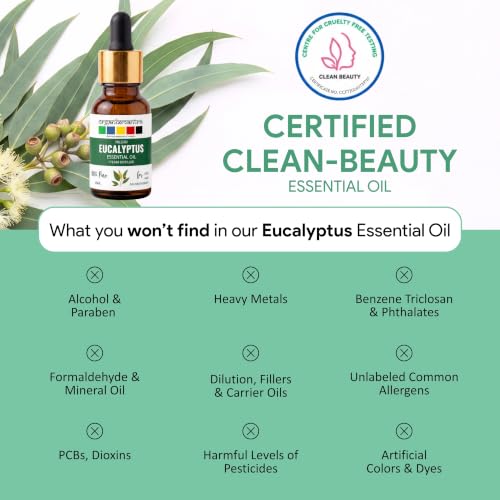 Image of Organix Mantra Eucalyptus Essential Oil for Skin, Hair, Sinus & DIY- 100% Natural & Steam Distilled Oil - 15ML