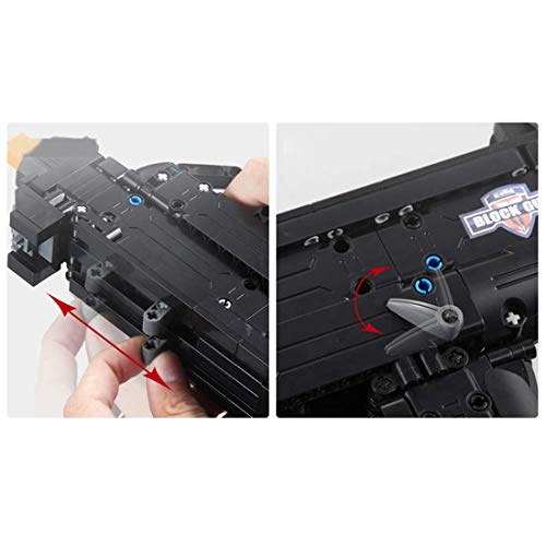 Technik Gewehr Bausteine Kit 563 Klemmbausteine Adler Pistolen mit Kugeln kompatibel mit Lego (Uzi) – Bild 8