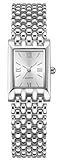 Watches for Women Vintage Rectangular Roman Dial Bracelet Watch Ladies Stainless Steel Band Luxury Casual Quartz Watch (Silvery White)