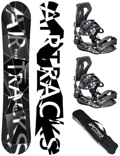 AIRTRACKS Snowboard Set/Pack/Planche REFRACTIONS Game Wide 165CM+Fixations Master L+SB Sac/Neuf