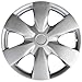 15 inch Hubcaps Best for 2009-2012 Toyota Yaris- (Set of 4) Wheel Covers 15in Hub Caps Silver Rim Cover - Car Accessories for 15 inch Wheels - Snap On Hubcap, Auto Tire Replacement Exterior Cap