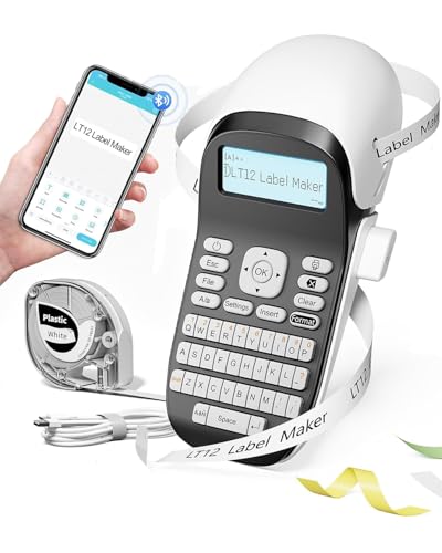 Heat Shrink Industrial Label Maker, Wire Cable Portable Thermal Transfer Label Printer with Keyboard & Bluetooth, In/Outdoor Handheld Labeling Machine for Job Sites, APP Fast Create, Qwerty Keyboard