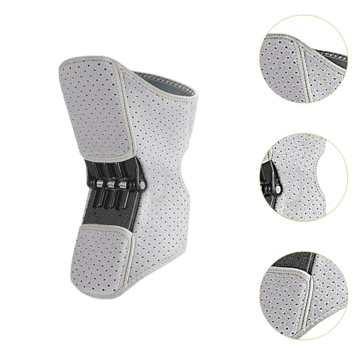 Image of Knee Protection Booster Joint Support Spring Stabilizer | Running Training, Silver Gray, Enhanced Support and Stability