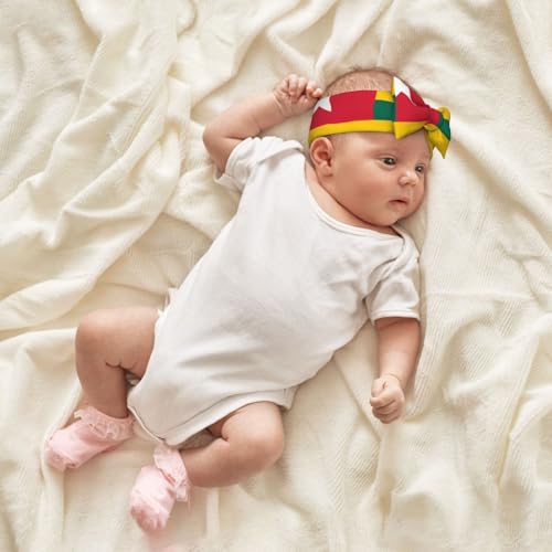 Flag of Togo Baby Bow Headband. Comfortable baby headband, suitable for daily wear and photo props.4