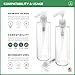 Bar5F Plastic Pump Bottles, 16 oz | Leak Proof, Empty Clear Cylinder, Refillable, BPA Free for Body Wash, Moisturizer, Face Cream, Liquid Hand Soap | Pack of 2