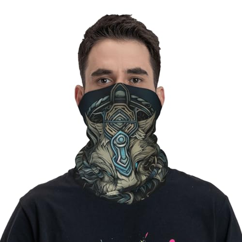 Balaclava con Estampado de Runas Nórdicas Antiguas Azules para Mujer y Hombre, Mascarilla de Cuello Elástica Transpirable para Motocicleta, Ciclismo, Esquí y Actividades al Aire Libre miniatura 2