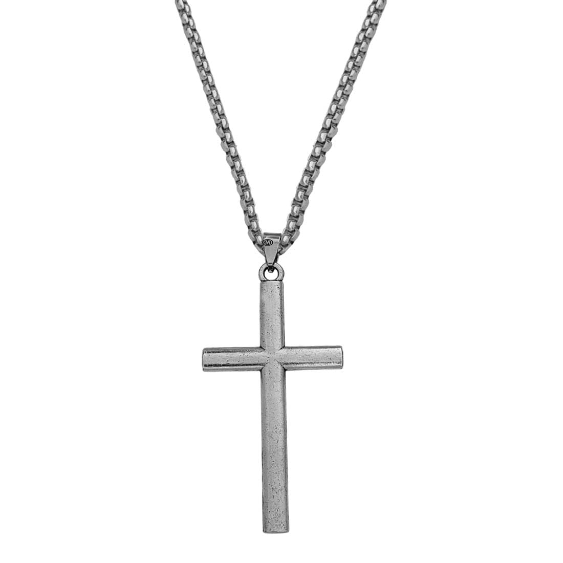 M Men Style Christmas Gift High Polished Jesus Christ Cross Necklace With Chain Silver Stainless Steel Pendant Necklace Chain For Men And Women (B0CB3VK8Y6) Amazon Price History, Amazon Price Tracker