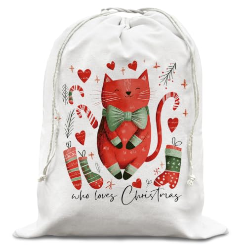 BGFGZPL 288MW-SKD-christmascat �В��M�t�g�o�b�O �T���^�T�b�N 16x20�C���`