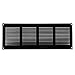 Grille de ventilation en métal avec moustiquaire Noir 400 x 150 mm