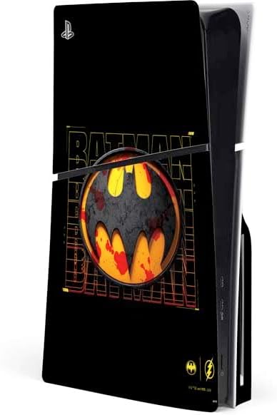 Skinit Decal Gaming Skin Compatible with PS5 Slim Disk Console - Officially Licensed DC Comics The Flash Movie: Flash in Motion Design