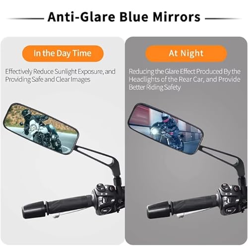 Espejo retrovisor universal moto con visión clara para Softail y Bobber 4